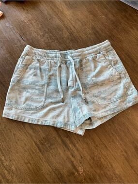Athleta Light Blue Tie-Dye Shorts